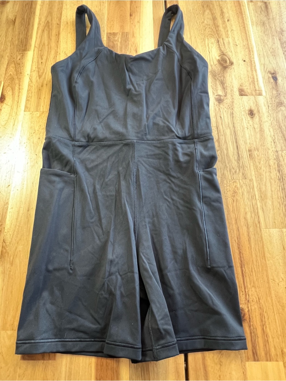 Calia Black Biker Shorts Romper Jumpsuit Women’s Small NWT Built In Bra Pockets